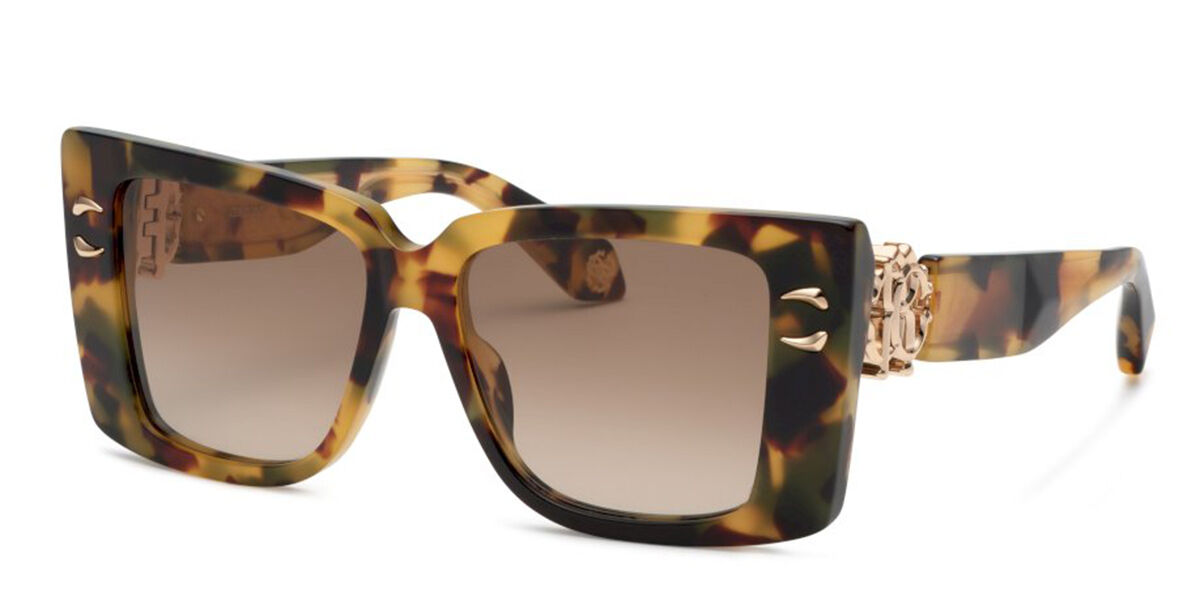 Roberto Cavalli Src056m 0agg Men's Sunglasses Tortoiseshell Size 54