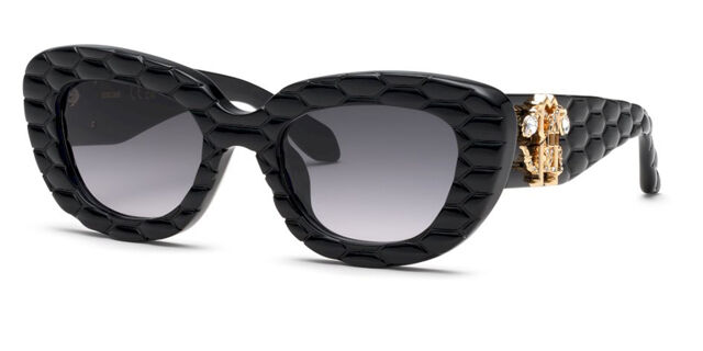 Roberto Cavalli Glossy Black Sunglasses with Silver Detail Roberto Cavalli Glossy Black Sunglasses with Silver Detail  main image 2