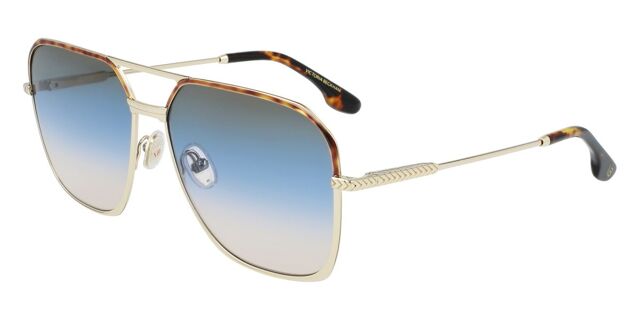 Victoria Beckham VB212S 720 Pilot Gold Tortoise Sunglasses  display picture 1
