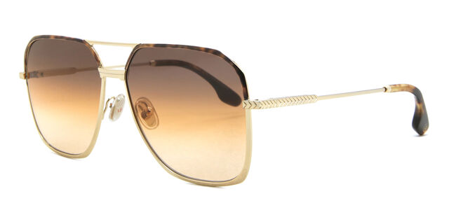 Victoria Beckham VB212S 712 Pilot Gold Sunglasses  display picture 1