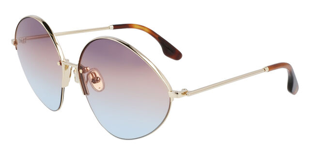 Victoria Beckham VB220S 731 Oval Gold Sunglasses  display picture 3
