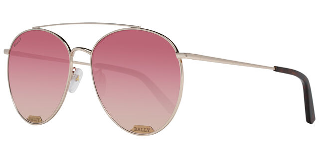 Bally BY0016D Asian Fit 28T Pilot Rose Gold Sunglasses  display picture 3