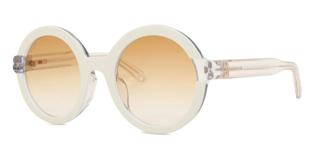 Bally BY0019D Asian Fit 24F Round White Sunglasses 
