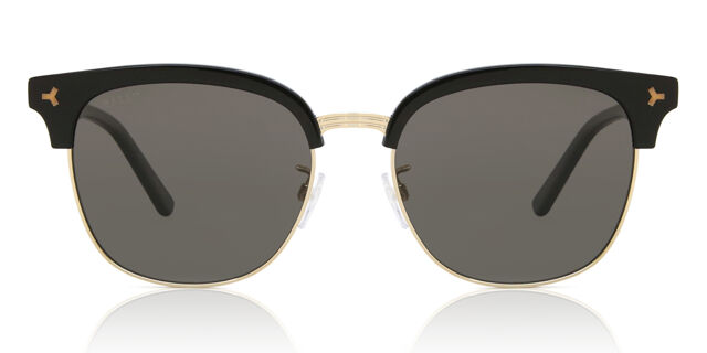 Bally BY0049K Asian Fit 01D Square Black Sunglasses 