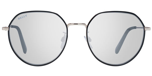 Bally BY0078-D Asian Fit 05C Oval Black On Silver Sunglasses  display picture 3