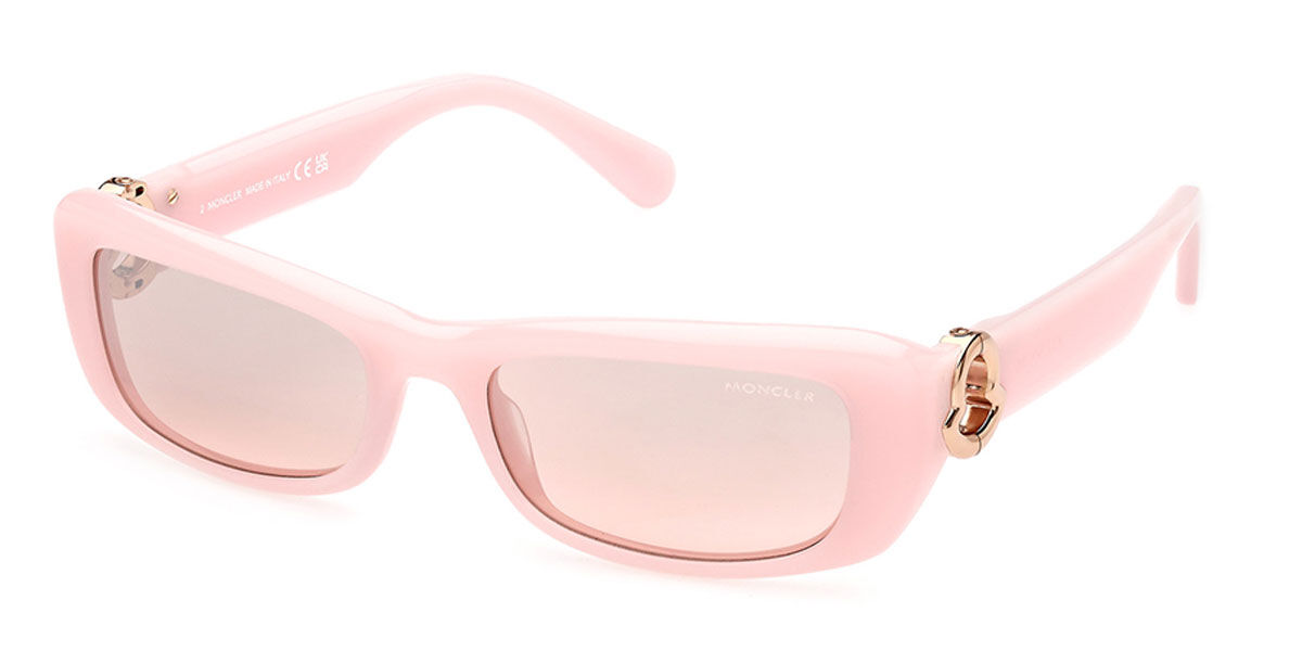 Moncler ML0245 72Z Sunglasses in Shiny Pink | SmartBuyGlasses USA