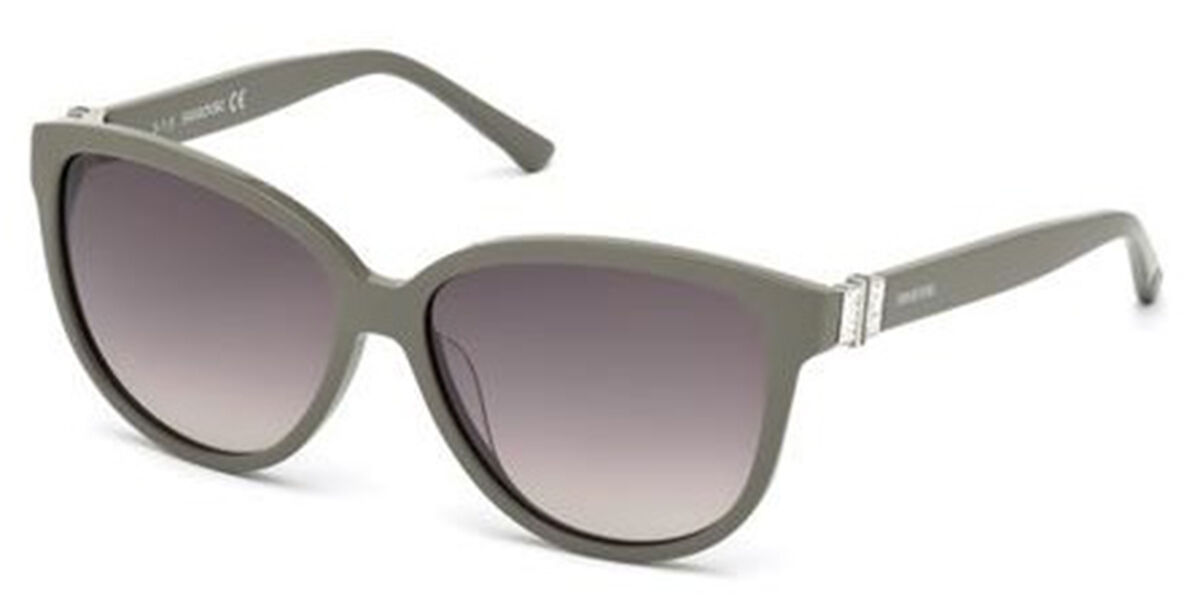 Photos - Sunglasses Swarovski SK0120-F Asian Fit 45B Women's  Grey Size 58 