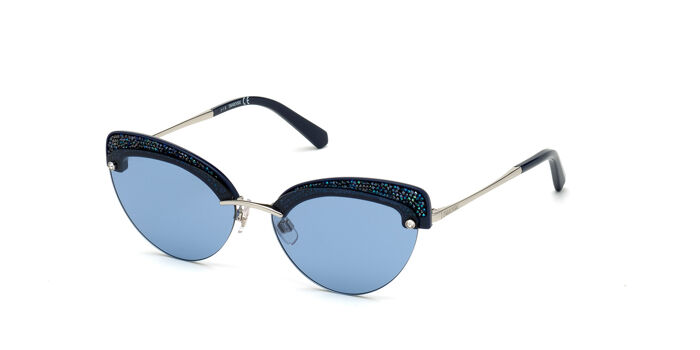 Swarovski SK0257 28G Cat Eye Shiny Rose Gold Sunglasses  display picture 2