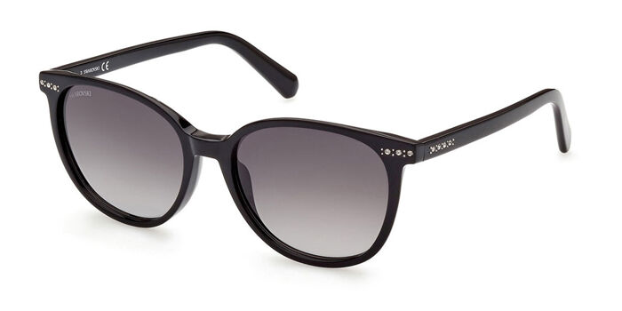 Swarovski SK0354 52F Oval Dark Havana Sunglasses  display picture 3
