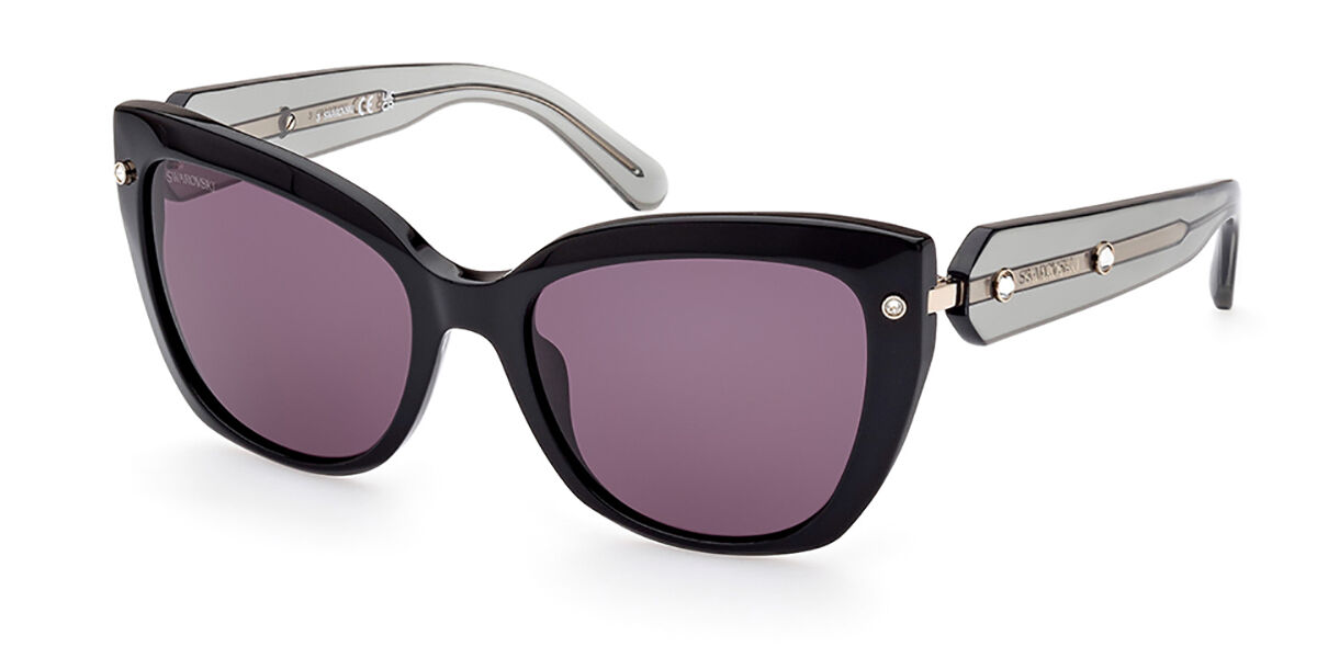 Photos - Sunglasses Swarovski SK0391 01A Women’s  Black Size 54 