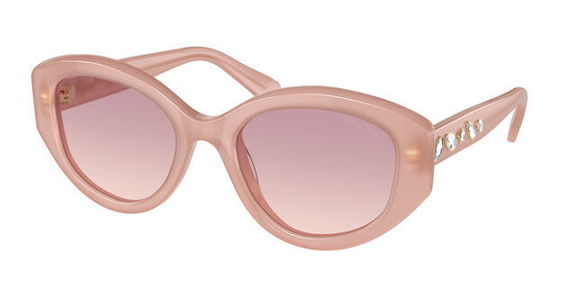 Swarovski Crystal Pink Oval Sunglasses SWAROVSKI Monochrome Crystal-Embellished Acetate Oval  main image 3