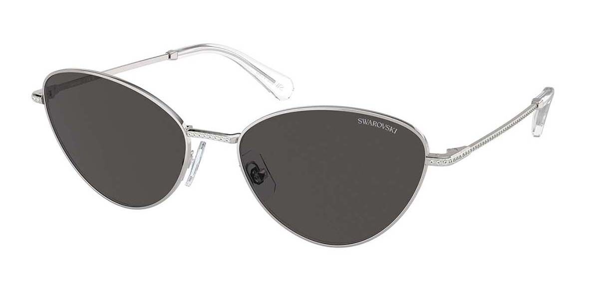 Photos - Sunglasses Swarovski SK7014 400187 Women's  Silver Size 58 