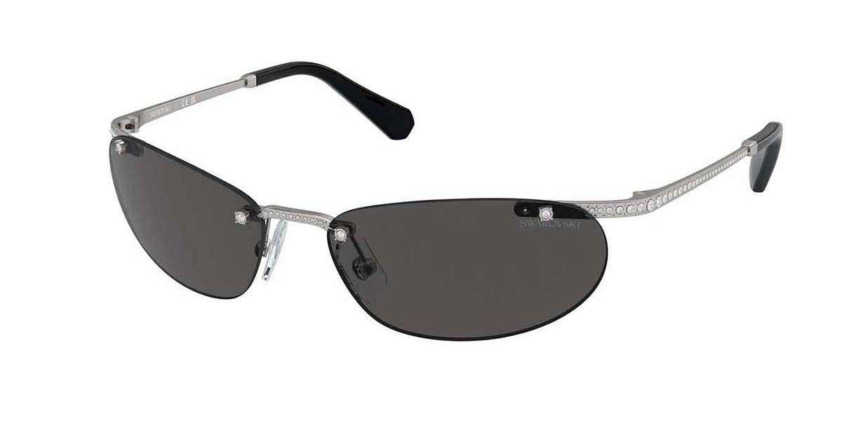 Фото - Сонцезахисні окуляри Swarovski SK7019 400187 59 Srebrne Damskie Okulary Przeciwsłonec 