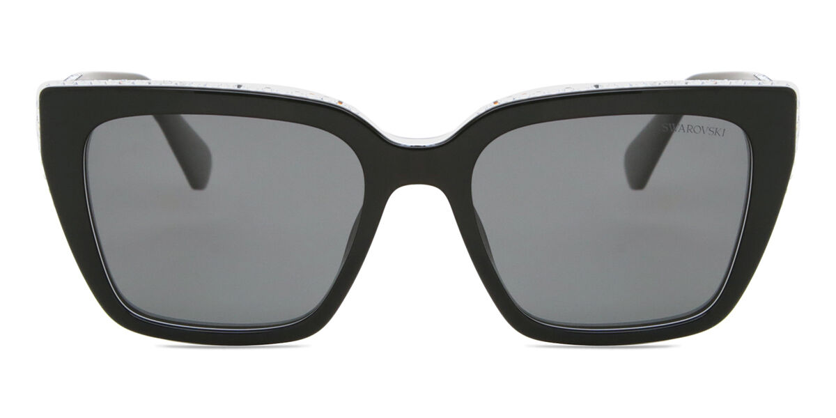 【送料,関税込】SWAROVSKI サングラス SK6013 SK6013 Polarized サングラス Black With Top Gems