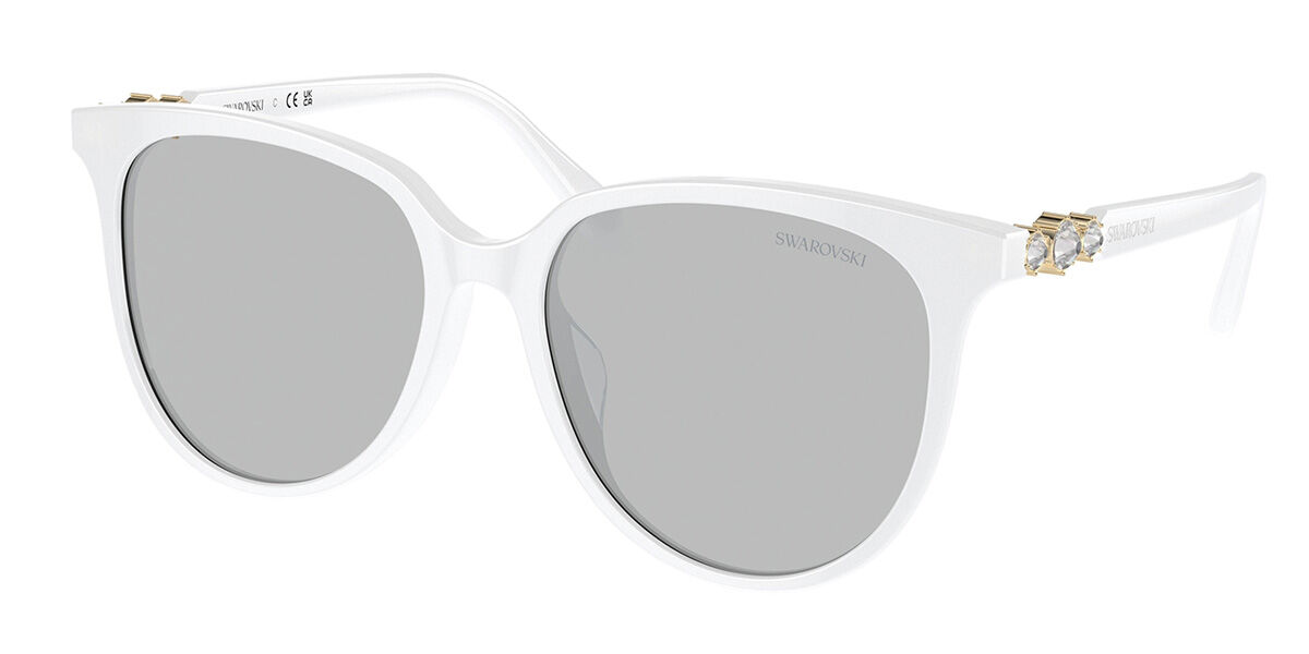 Swarovski SK6023D Asian Fit 103387 Women's Sunglasses White Size 56