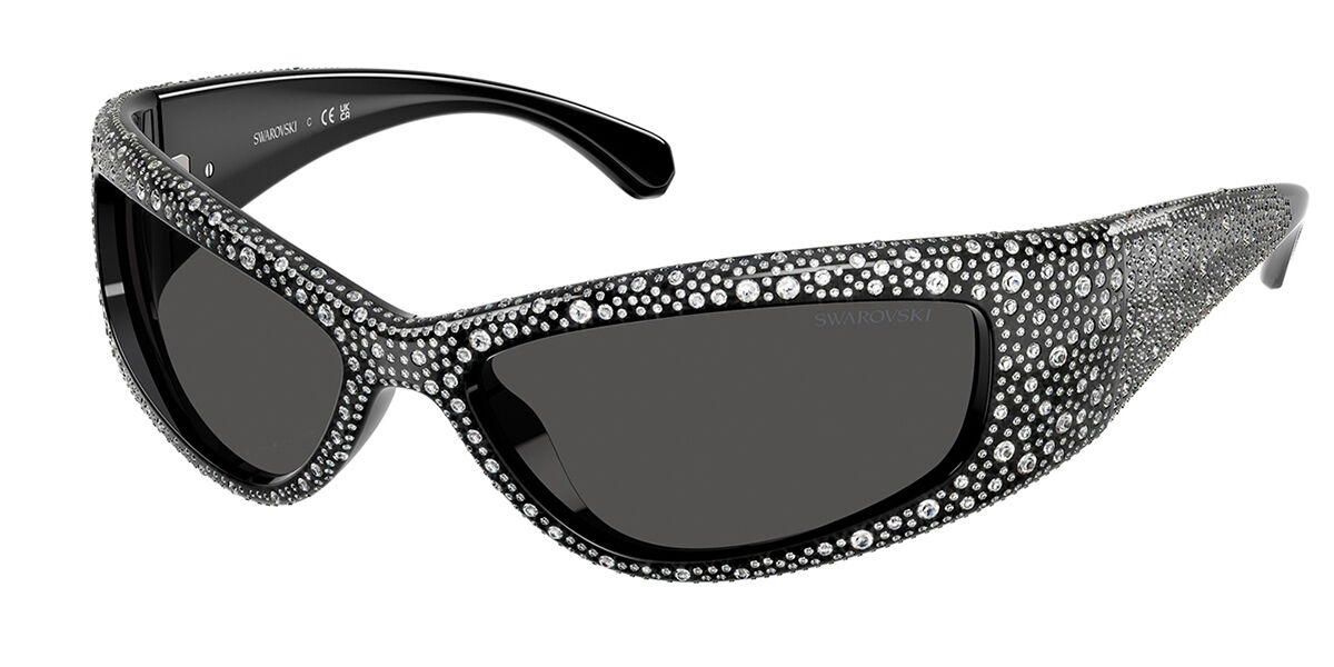 Swarovski SK6027 100187 Women's Sunglasses Black Size 60