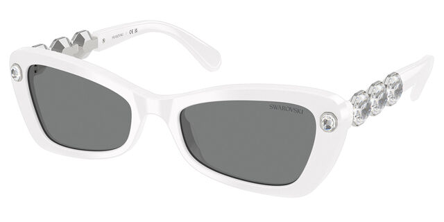 Swarovski Sunglasses white with crystals SWAROVSKI SK6036U Crystal-Hinge Plastic Pillow Sunglasses  main image 4