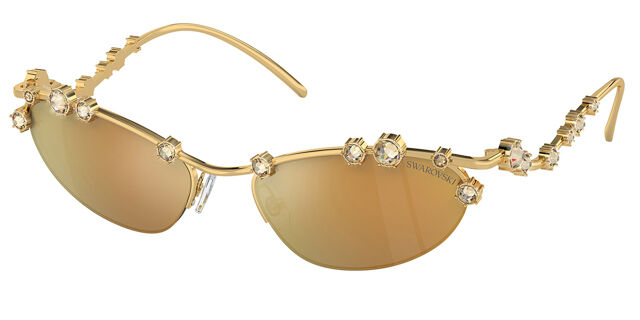 Swarovski SK7016 40047P Cat Eye Gold With Gems Sunglasses  display picture 3