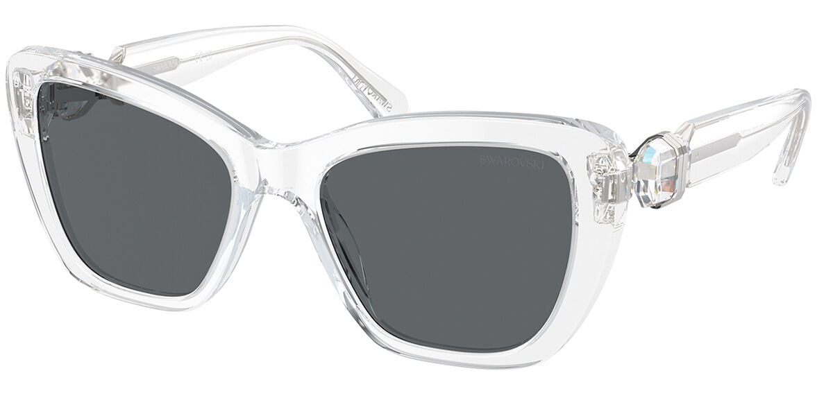 Фото - Сонцезахисні окуляри Swarovski SK6018 102787 52 Przezroczyste Damskie Okulary Przeciwsloneczne 