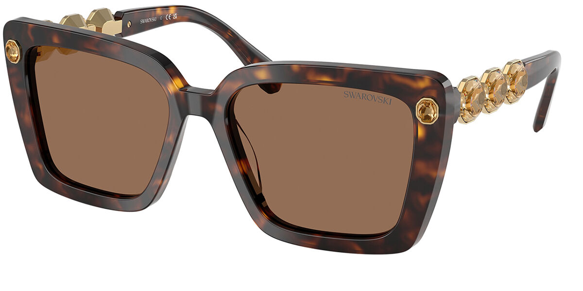 Фото - Сонцезахисні окуляри Swarovski SK6032 100273 55 Tortoiseshell Damskie Okulary Przeciwsloneczne 