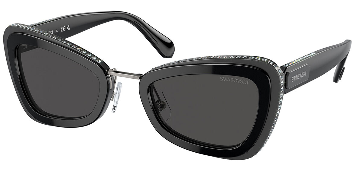 Swarovski SK6012 101087 Women's Sunglasses Black Size 52