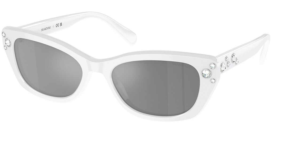 Swarovski SK6019 10336G Women's Sunglasses White Size 54