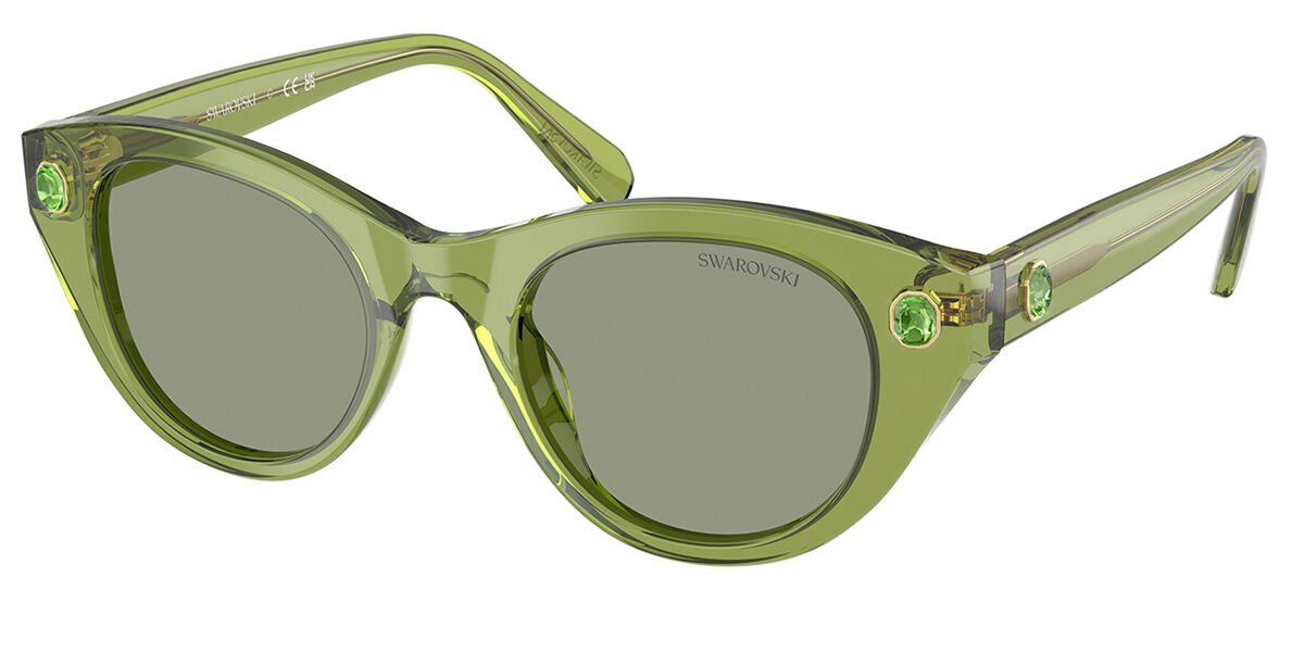 Swarovski SK6025 3002/2 Women's Sunglasses Green Size 47