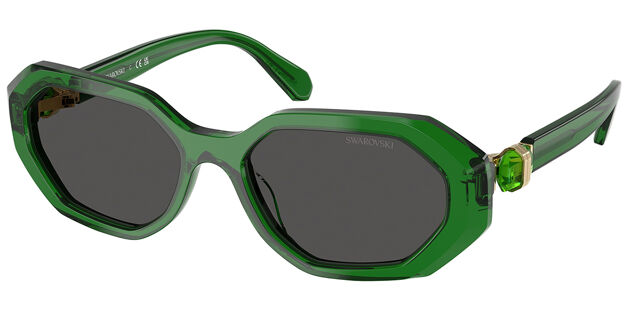 Swarovski Green Sunglasses Sunglasses, Square shape, SK6032, Green | Swarovski main image 2
