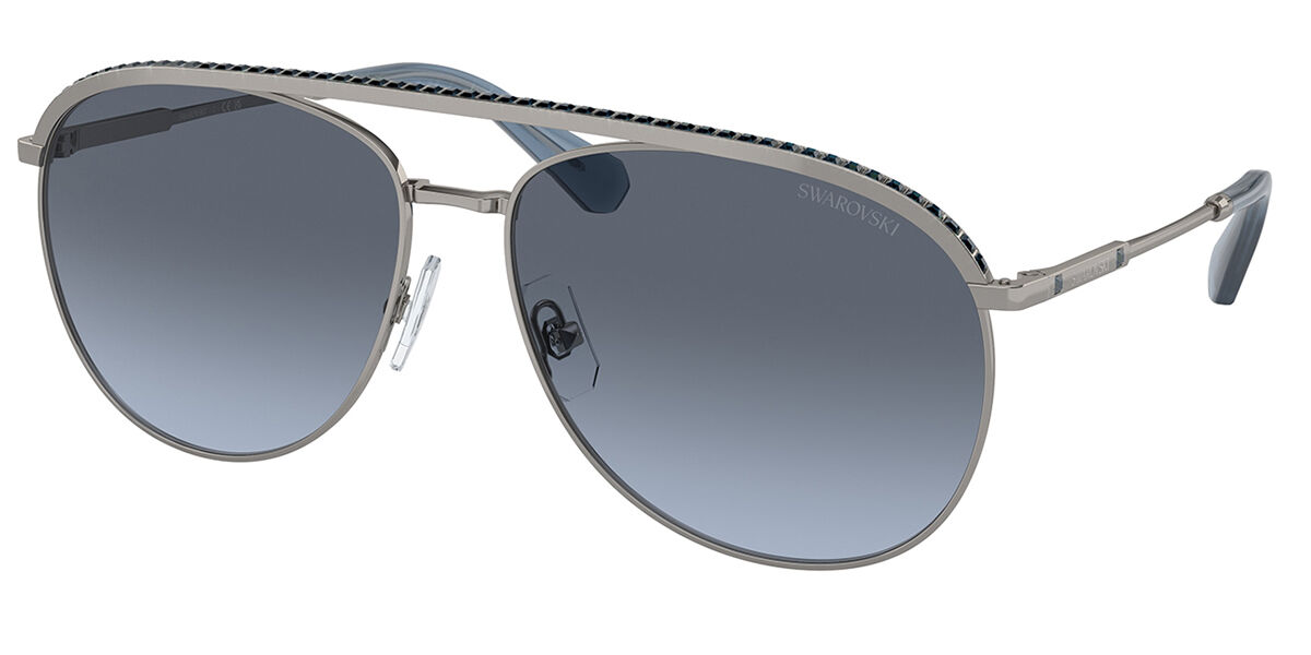 Swarovski SK7005 40098F Women's Sunglasses Gunmetal Size 58