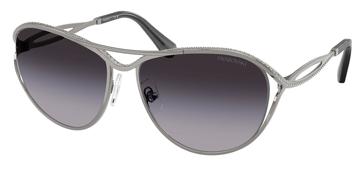 Swarovski SK7028 40098G Women's Sunglasses Gunmetal Size 59