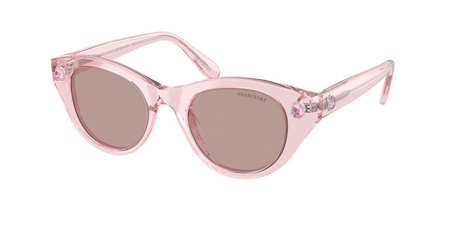 Swarovski SK6025 30017N Oval Transparent Pink Sunglasses  display picture 2