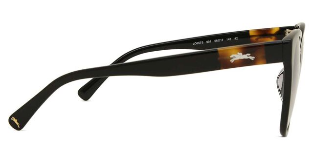Longchamp LO657S Women’s Sunglasses 55-17-140 Longchamp LO657S 001 Square Black Sunglasses  main image 3
