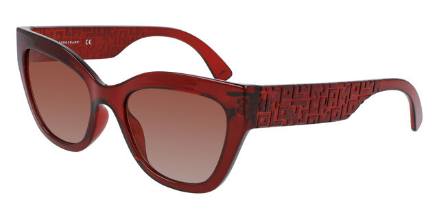 Longchamp LO691S 602 Cat Eye Shiny Transparent Red  display picture 1
