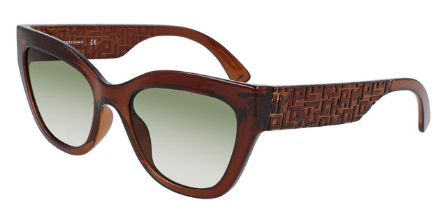Longchamp LO691S 200 Cat Eye Shiny Transparent Brown  display picture 2