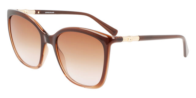 Longchamp 56 MM Brown Tortoises Cat Eye Sunglasses Longchamp Le Pliage 56mm Gradient Tea Cup Sunglasses  main image 2