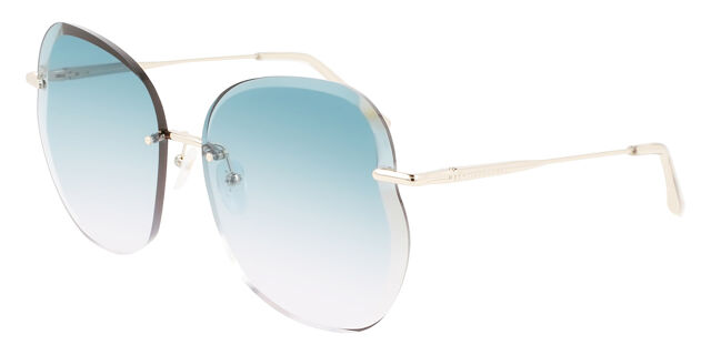 Longchamp Gold Metal Butterfly Sunglasses Longchamp LO164S Sunglasses Women Gold/Black Butterfly 56-16  main image 4