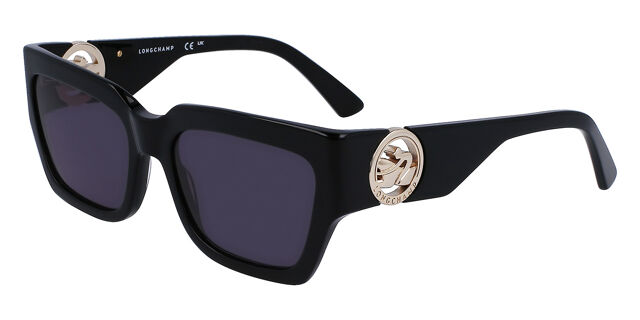 Longchamp Black Square Sunglasses Sunglasses Black - Acetate | Longchamp US main image 2