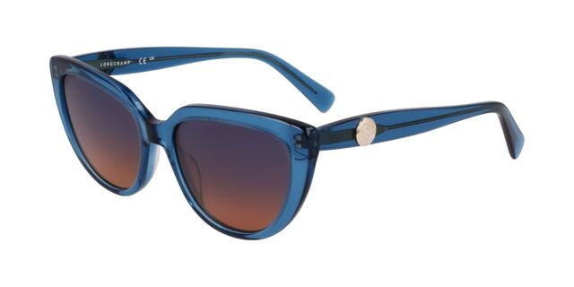 Longchamp LO766S 400 Cat Eye Transparent Blue Sunglasses 