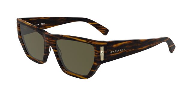 Longchamp LO774S 211 Cat Eye Striped Dark Brown Sunglasses  display picture 2