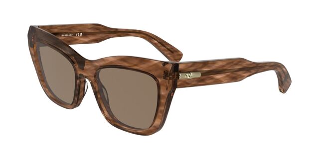 Longchamp LO777S N 211 Cat Eye Shiny Striped Brown  display picture 1