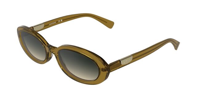 Longchamp LO795S 741 Oval Transparent Honey Yellow Brown 