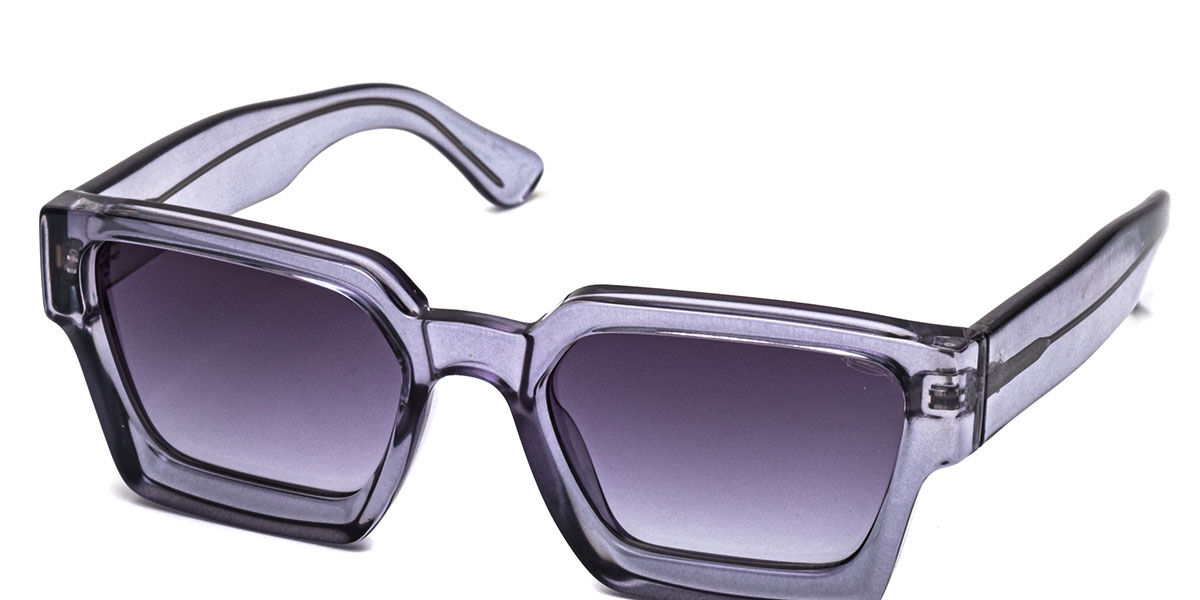 Saraghina Damian 261lla4 Men's Sunglasses Blue Size 54 In Transparent Grey,blue