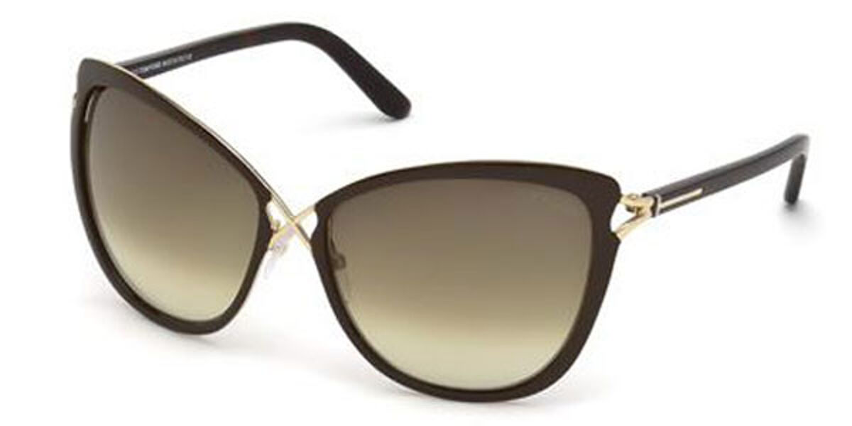 Tom Ford FT0322 CELIA 28F Sunglasses Brown | VisionDirect Australia