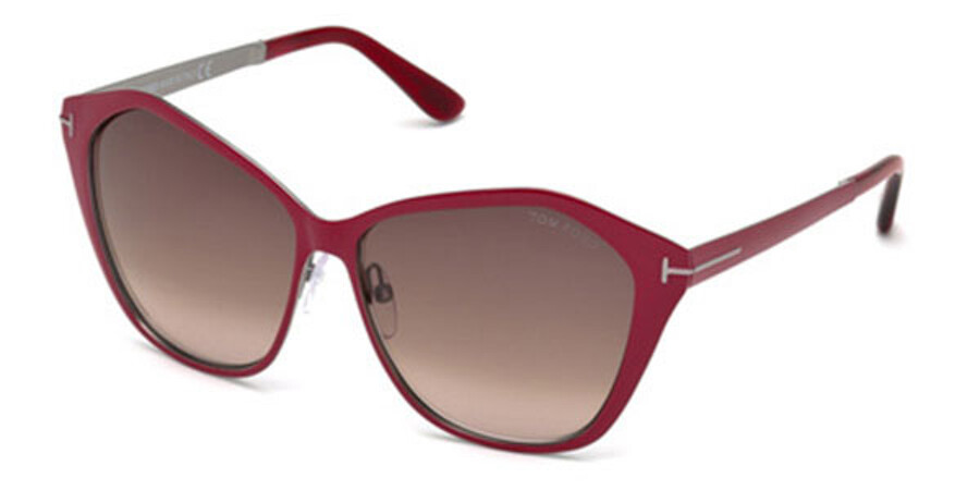 Tom Ford FT0391 LENA 69Z Sunglasses in Burgundy | SmartBuyGlasses USA