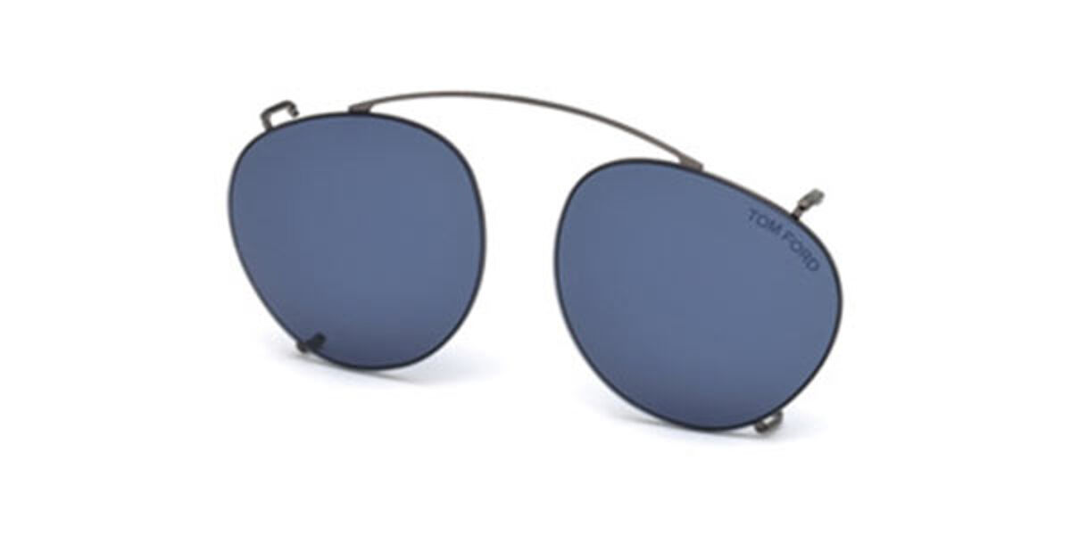 Tom Ford FT5497-CL Clip-On 12V Sunglasses Grey | VisionDirect Australia