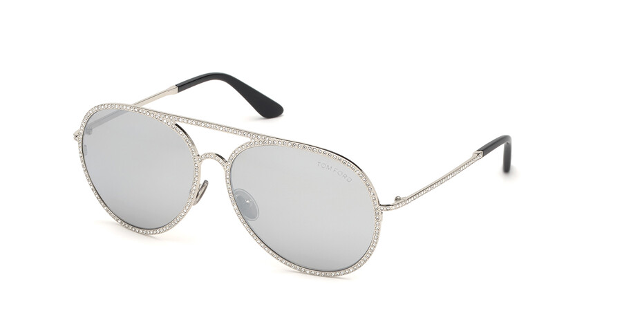 Tom Ford FT0728 ANTIBES 18C Sunglasses Rhodium Shiny Silver | VisionDirect  Australia