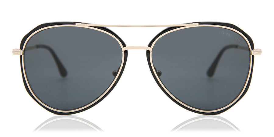 Tom Ford FT0749 VITTORIO 01A Sunglasses in Shiny Black Gold |  SmartBuyGlasses USA