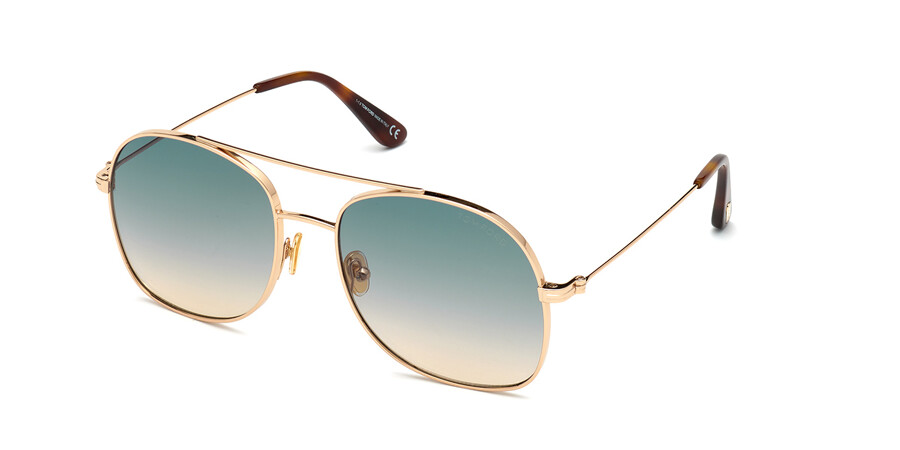 Tom Ford FT0758 DELILAH 28P Sunglasses Shiny Rose Gold | SmartBuyGlasses  India