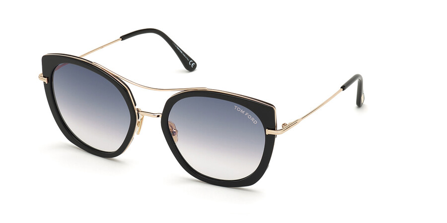 Tom Ford FT0760 JOEY 01B Sunglasses in Shiny Black | SmartBuyGlasses USA