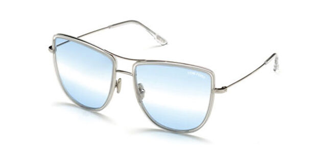 Tom Ford FT0759 TINA 16W Square Shiny Palladium Silver  display picture 3